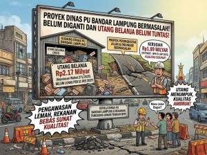 Proyek PU Bandar Lampung Rp1,89 Miliar Bermasalah Belum Diganti dan Utang Rp2,17 Miliar Masih Mangkrak!