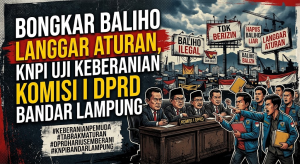 Bongkar Baliho Langgar Aturan, KNPI Uji Keberanian Komisi I DPRD Bandar Lampung