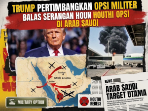 Trump Pertimbangkan Opsi Militer Balas Serangan Houthi di Arab Saudi